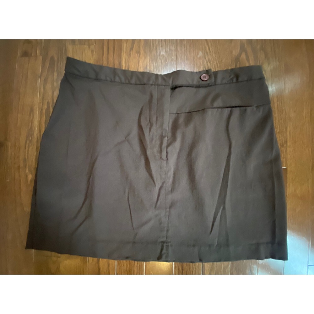 Express Stretch Brown Mini Skirt 9/10 Y2K 2000's VTG Clueless Preppy